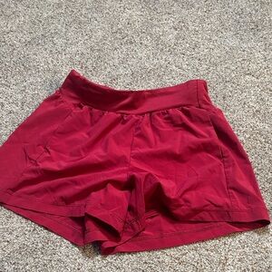 All in Motion Women's Athletic Shorts in Red